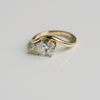 1.0CT-3.0CT Pear Cut Moissanite Diamond Unique Solitaire Engagement Ring