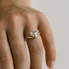 1.0CT-3.0CT Pear Cut Moissanite Diamond Unique Solitaire Engagement Ring