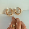 Curly Hoops for women
