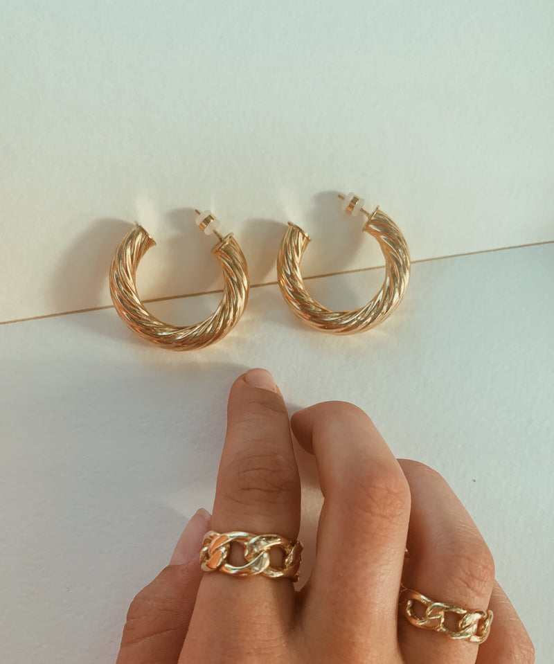 Curly Hoops for women