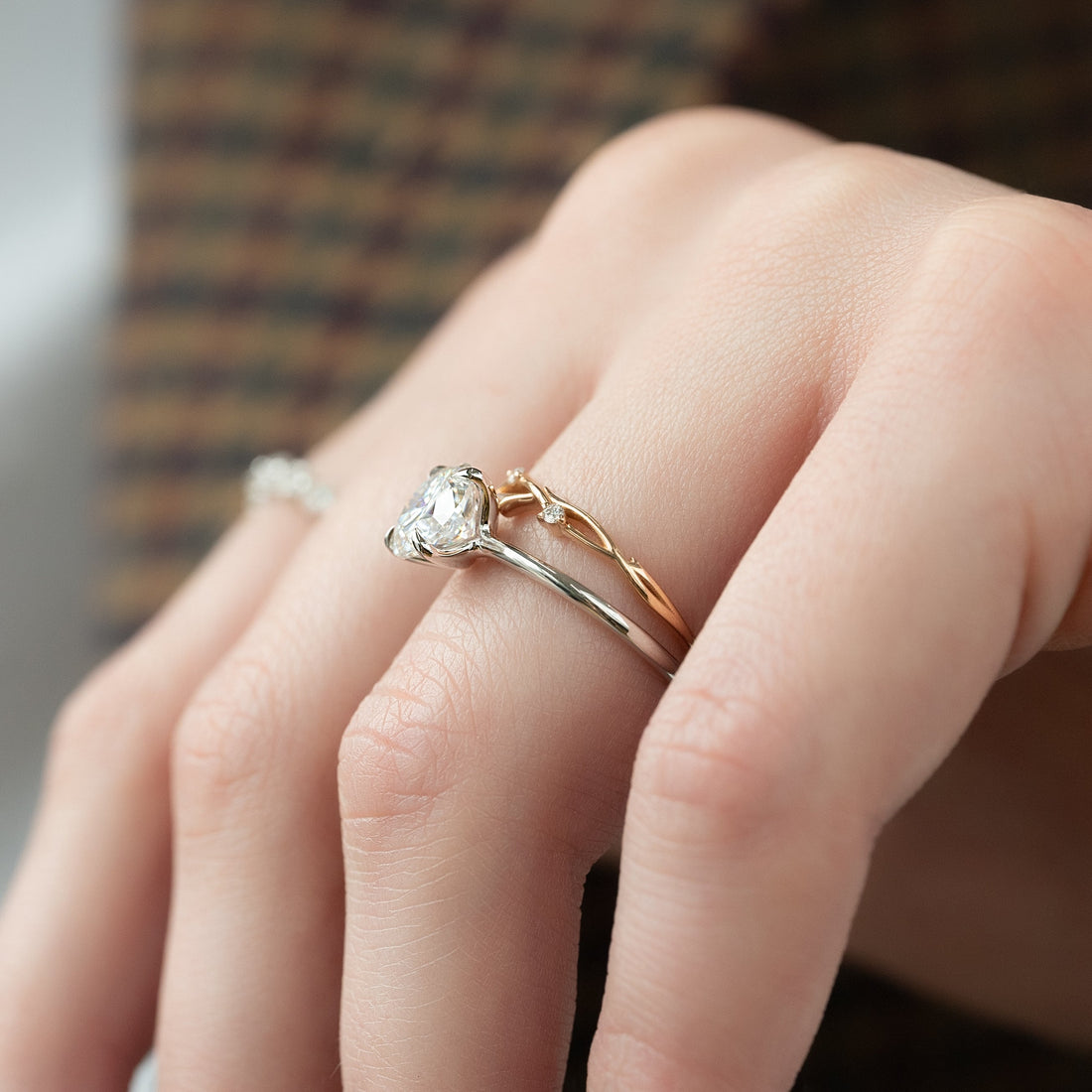 1.0-3.0 CT Round Cut CVD Diamond Solitaire Engagement Ring