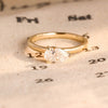 1.0-3.0 CT Pear CVD Diamond Solitaire Engagement Ring