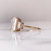 3.50CT Emerald Cut Moissanite 3 Stones Engagement Ring