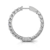 Round Cut Moissanite Hoop Diamond Earrings for Women