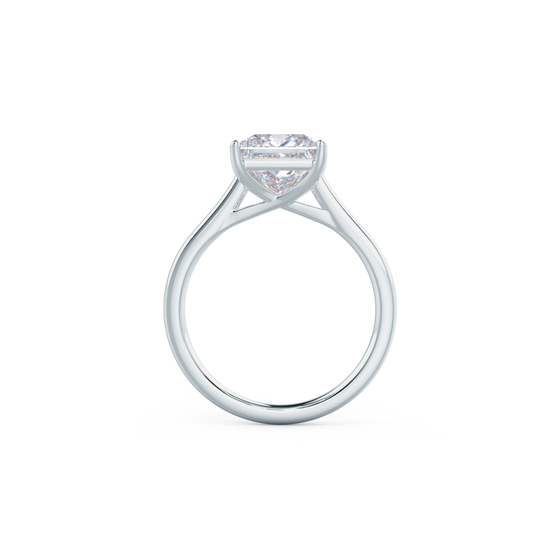 1.0ct Princess Cut Moissanite Solitaire Style Engagement Ring