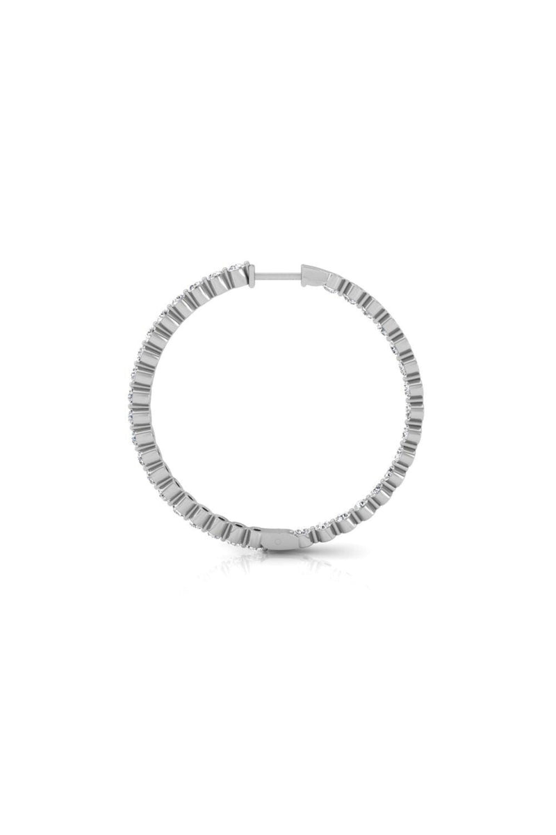 Round Cut Hoops Moissanite Diamond Earrings for Her