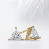 Triangle Cut Moissanite Diamond Studs Earrings for Women