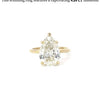 1.50 CT -4.24 CT Pear CVD Diamond solitaire Engagement Ring