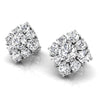 Round Cut Unique Halo Moissanite Diamond Earrings for Women
