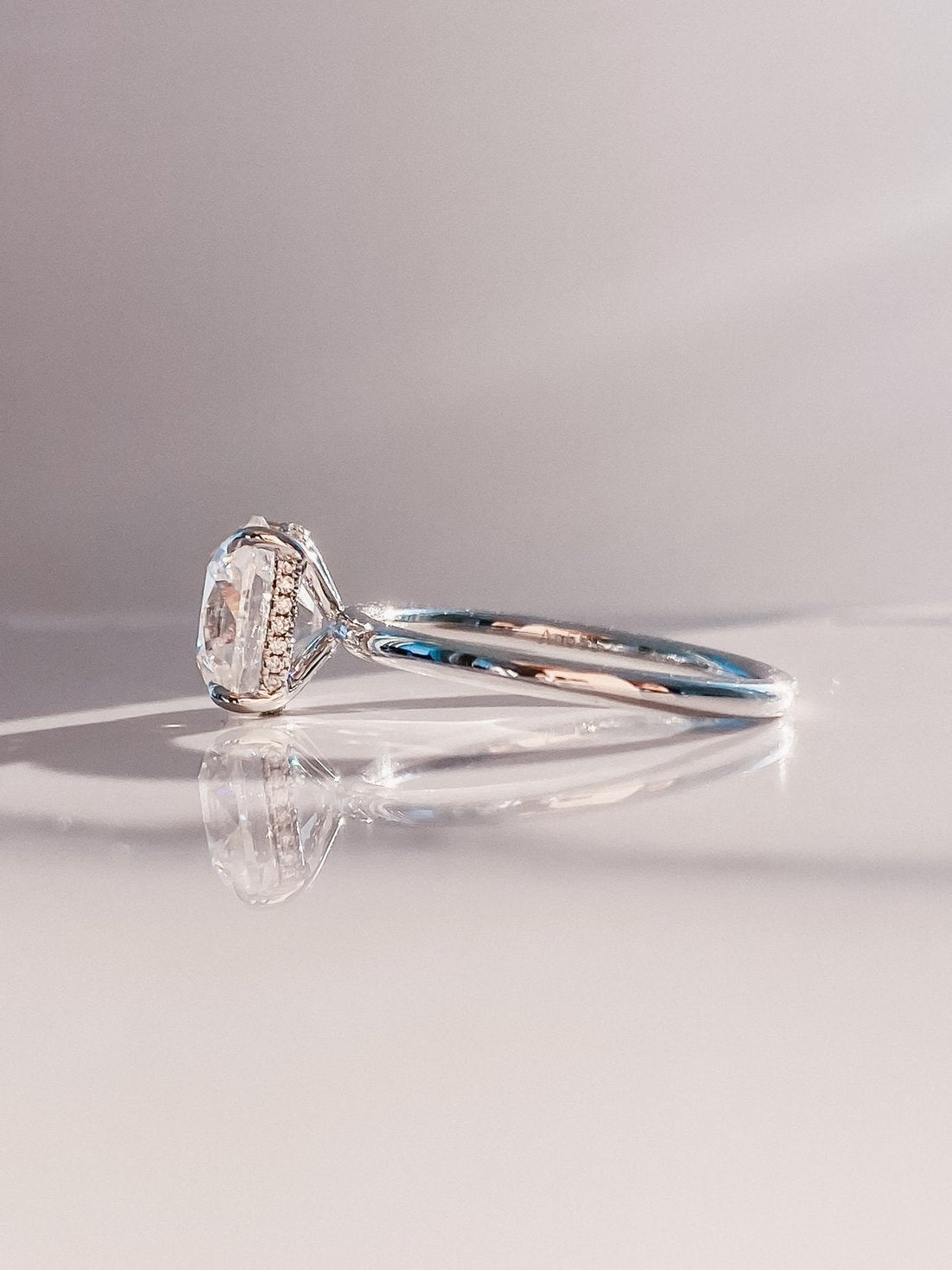 1.50CT Elongated Cushion Cut Moissanite Solitaire Engagement Ring