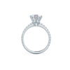 2.0CT Round Moissanite Solitaire Pave Setting Engagement Ring