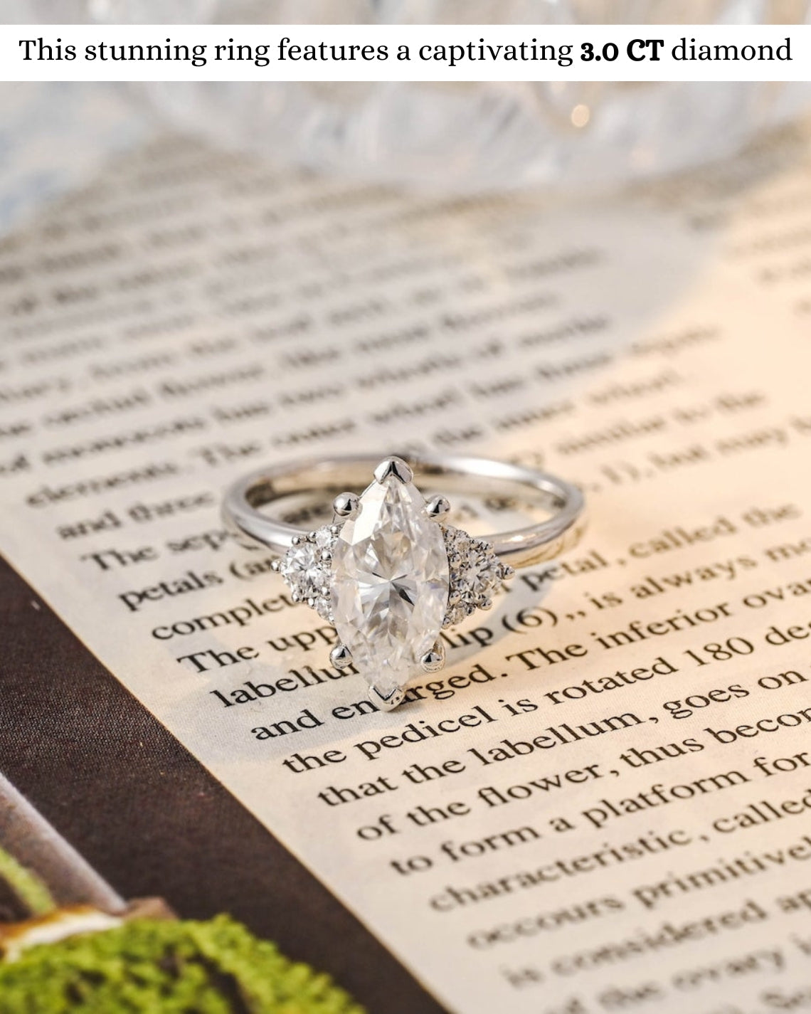 1.0 - 30 CT Marquise CVD Diamond Cluster Engagement Ring