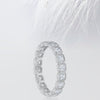 Asscher Cut Moissanite Bezel Set Eternity Diamond Wedding Band