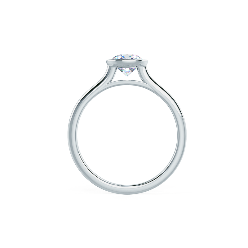 1.5ct Round Cut Moissanite Bezel Solitaire Engagement Ring