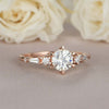 1.0CT Round Brilliant Cut Five Stone Style Moissanite Engagement Ring