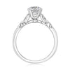 1.0CT Round Cut Cluster Vintage Style Moissanite Engagement Ring