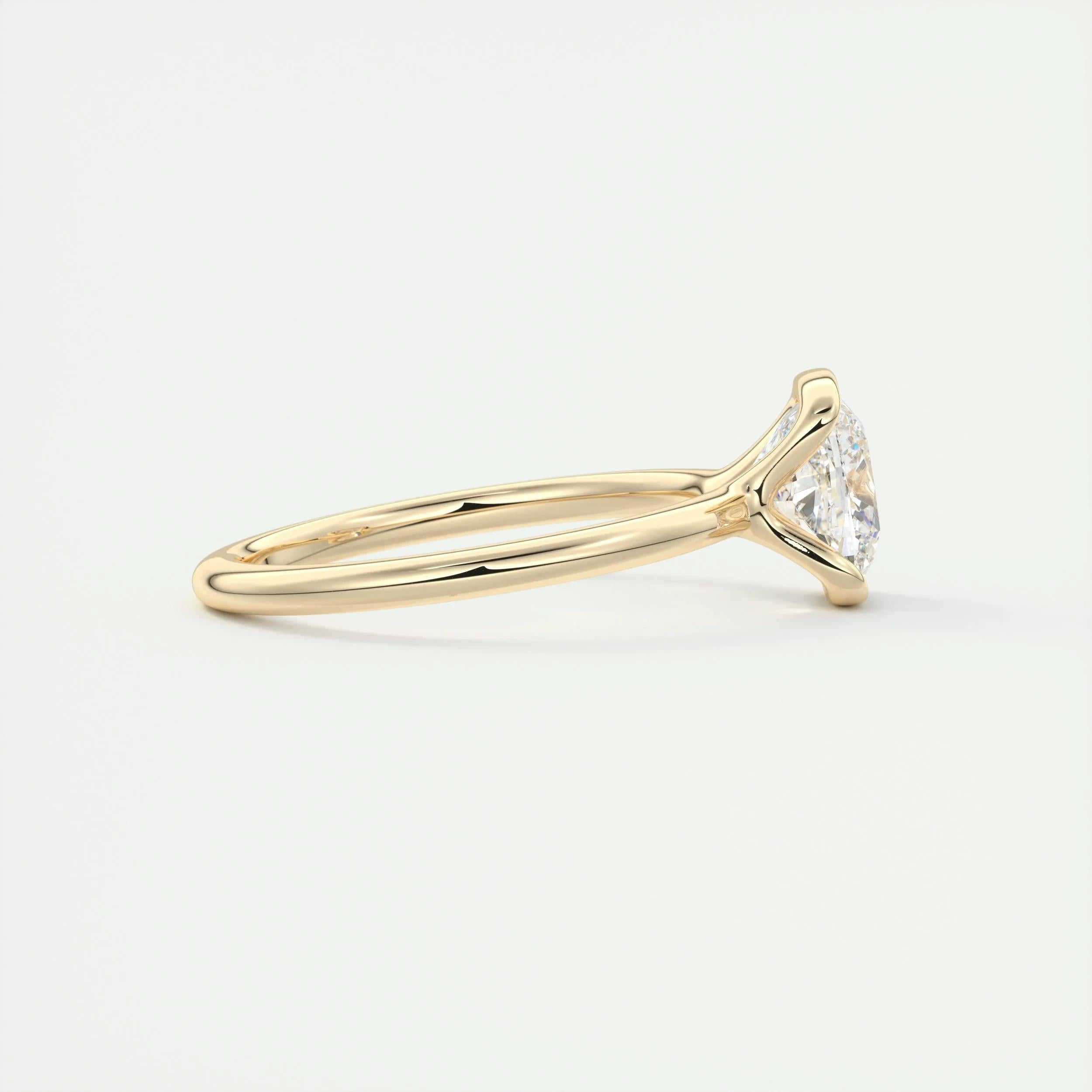 2.0 Ct Cushion East West Half Bezel Solitaire Moissanite Engagement Ring