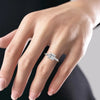 2.0- 4.0 CT Princess Cut CVD Diamond Five Stone Style Engagement Ring