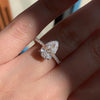 0.94CT Pear Cut Moissanite Solitaire Style Engagement Ring