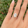 1.0 CT-3.0 CT Oval CVD Diamond Solitaire Engagement Ring