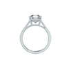 2.50ct Asscher Cut Moissanite Solitaire Engagement Ring