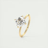 2.0 Ct Asscher Solitaire Moissanite Diamond  Engagement Ring