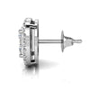 Round Cut Halo Moissanite Diamond Stud Earrings for Women