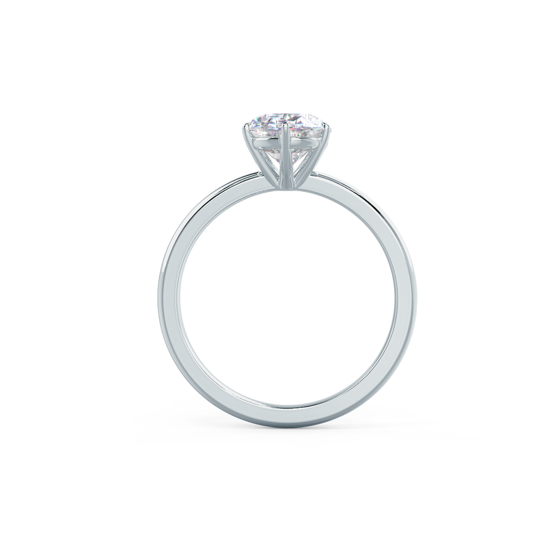 1.50ct Oval Cut Solitaire Style Moissanite Engagement Ring