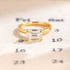 1.0-3.0 CT Emerald  CVD Diamond Solitaire Engagement Ring