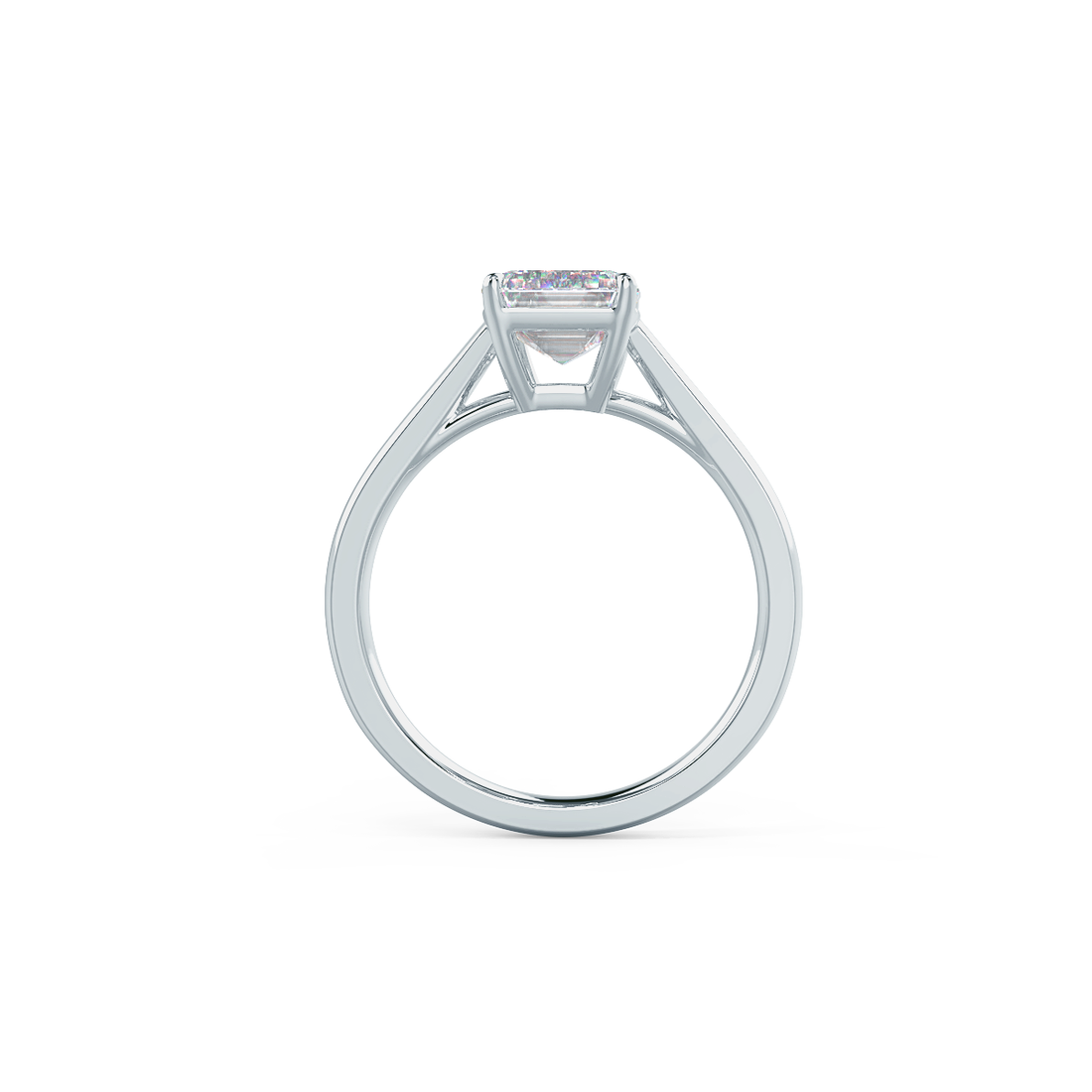 1.75ct Emerald Cut Moissanite Solitaire Engagement Ring