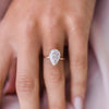 3.20CT Pear Cut Moissanite Solitaire Engagement Ring