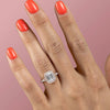 1.0 - 3.0 CT Emerald Cut CVD Diamond Halo Split Shank Engagement Ring