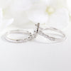 1.0CT Oval Cut Moissanite Halo Bridal Ring Set