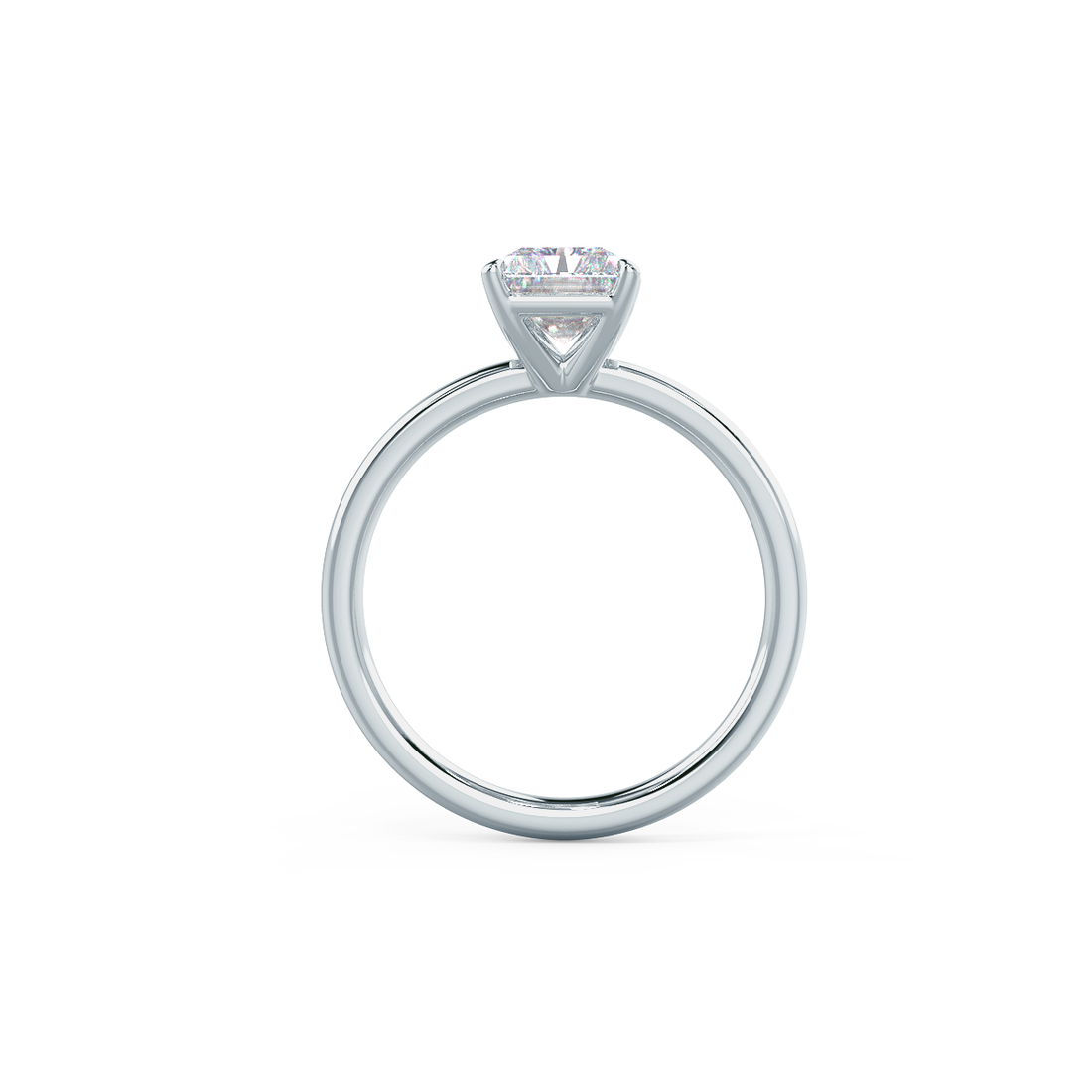 3.0ct Radiant Cut Moissanite Solitaire Engagement Ring