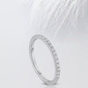 1.50mm Round Cut Moissanite Half Eternity Diamond Wedding Band