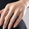 1.0 - 3.0 CT Pear Cut CVD Diamond Hidden Halo & Pave Engagement Ring