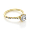 1.0CT Round Cut Hidden Halo Pave Style Moissanite Engagement Ring