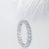 Oval Moissanite Full Eternity Diamond Wedding Band in White Gold