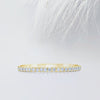 Round Cut Moissanite Full Eternity Diamond Wedding Band in Gold