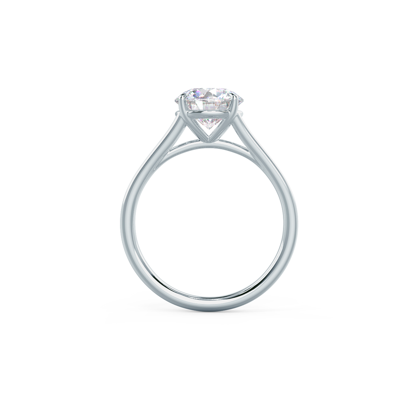 1.50ct Round Moissanite Solitaire Split Shank Style Engagement Ring