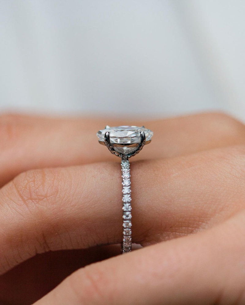 2.48 CT Marquise Solitaire Moissanite Engagement Ring