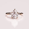 1.93-3.93 CT Pear CVD Diamond Hidden Halo Engagement Ring