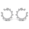 Round Cut Diamond Moissanite Circle Earrings for Women