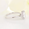 1.65CT Cushion Cut Moissanite Halo Engagement Ring