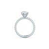 2.25CT Pear Moissanite Hidden Halo Pave Setting Engagement Ring
