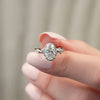 1.50  -3.50 CT Oval Cut CVD Diamond twig Engagement Ring