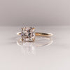 2.50CT Cushion Moissanite Solitaire Engagement Ring With Hidden Halo Setting