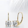 Round Cut Moissanite Renee Diamond Earrings in 14K Gold