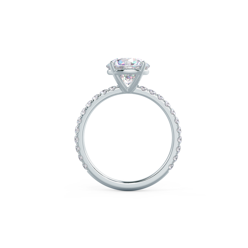 1.50CT Round Brilliant Cut Moissanite Pave Setting Engagement Ring