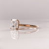 4.0CT Asscher Moissanite Solitaire Diamond Engagement Ring